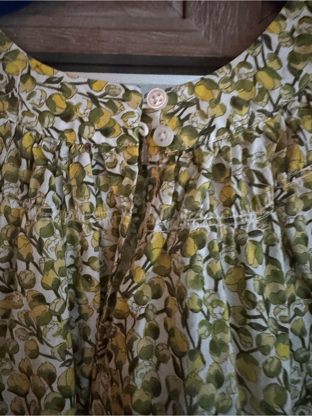 J. Crew Liberty Print Lemon Print Blouse in Yellow and Olive - Picture 4 of 7